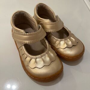 Gold Kids Mary Jane Shoes
